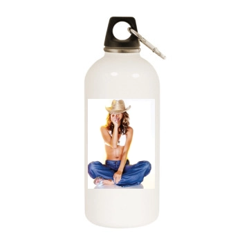 Alessandra Ambrosio White Water Bottle With Carabiner