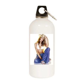 Alessandra Ambrosio White Water Bottle With Carabiner