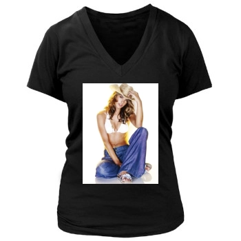 Alessandra Ambrosio Women's Deep V-Neck TShirt