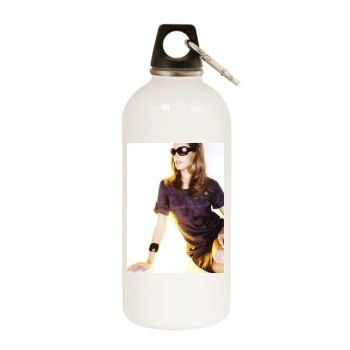 Alessandra Ambrosio White Water Bottle With Carabiner