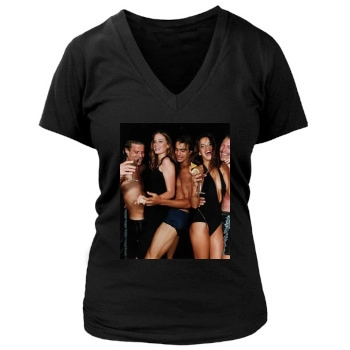 Alessandra Ambrosio Women's Deep V-Neck TShirt