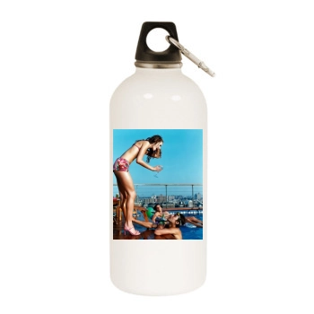 Alessandra Ambrosio White Water Bottle With Carabiner