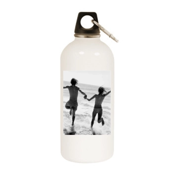 Alessandra Ambrosio White Water Bottle With Carabiner