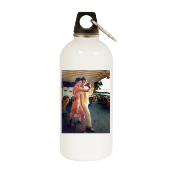 Alessandra Ambrosio White Water Bottle With Carabiner