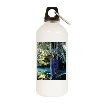 Alessandra Ambrosio White Water Bottle With Carabiner