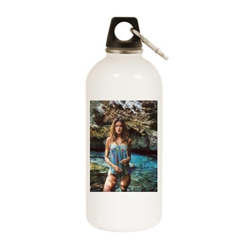 Alessandra Ambrosio White Water Bottle With Carabiner