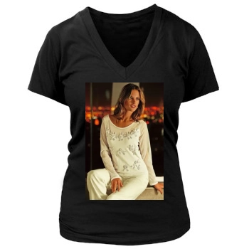 Alessandra Ambrosio Women's Deep V-Neck TShirt