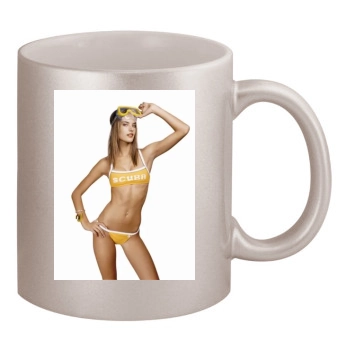 Alessandra Ambrosio 11oz Metallic Silver Mug