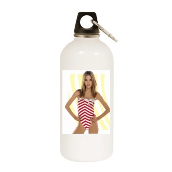 Alessandra Ambrosio White Water Bottle With Carabiner