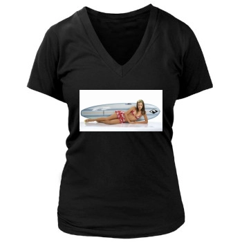 Alessandra Ambrosio Women's Deep V-Neck TShirt