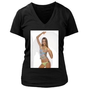 Alessandra Ambrosio Women's Deep V-Neck TShirt