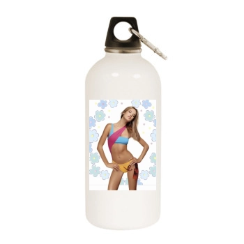 Alessandra Ambrosio White Water Bottle With Carabiner