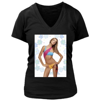 Alessandra Ambrosio Women's Deep V-Neck TShirt