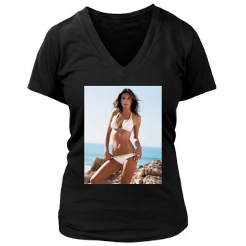 Alessandra Ambrosio Women's Deep V-Neck TShirt