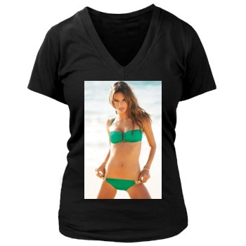 Alessandra Ambrosio Women's Deep V-Neck TShirt