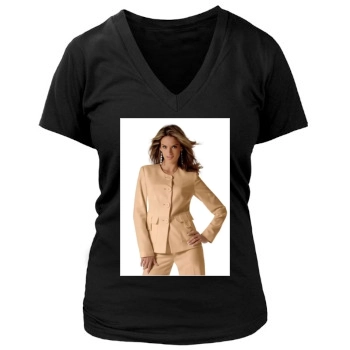 Alessandra Ambrosio Women's Deep V-Neck TShirt