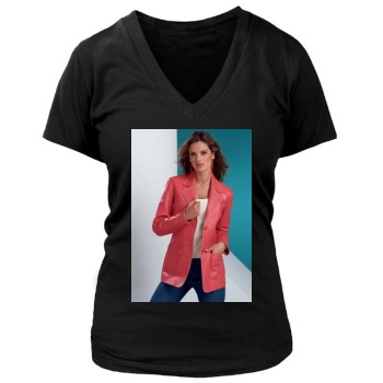 Alessandra Ambrosio Women's Deep V-Neck TShirt