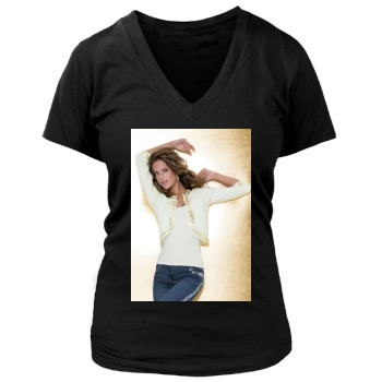 Alessandra Ambrosio Women's Deep V-Neck TShirt