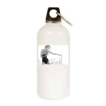 Alessandra Ambrosio White Water Bottle With Carabiner