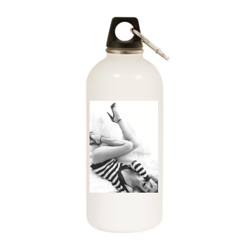 Alessandra Ambrosio White Water Bottle With Carabiner