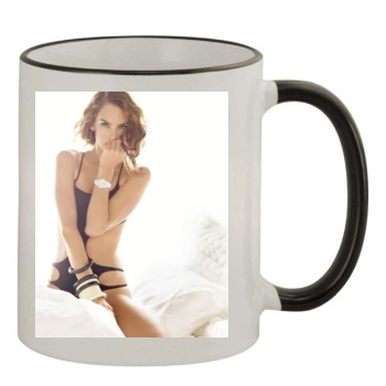 Alessandra Ambrosio 11oz Colored Rim & Handle Mug