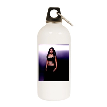 Aaliyah White Water Bottle With Carabiner