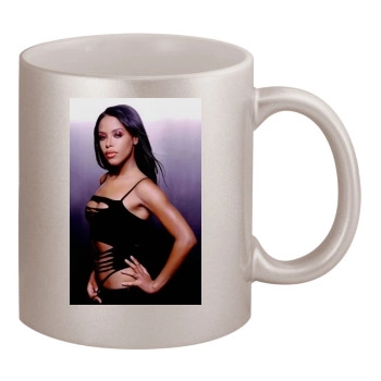 Aaliyah 11oz Metallic Silver Mug