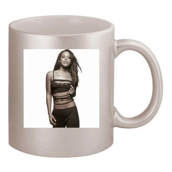 Aaliyah 11oz Metallic Silver Mug