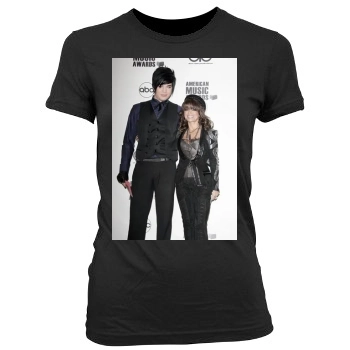 Adam Lambert Women's Junior Cut Crewneck T-Shirt