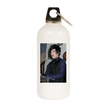 Adam Lambert White Water Bottle With Carabiner