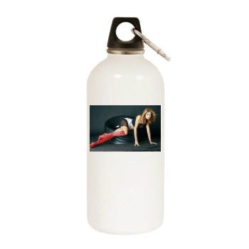 Adriana Volpe White Water Bottle With Carabiner