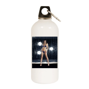 Adrianne Curry White Water Bottle With Carabiner