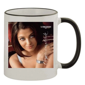 Aishwarya Rai 11oz Colored Rim & Handle Mug