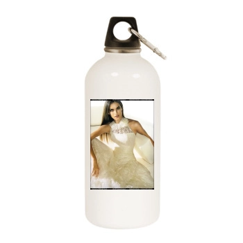 Alessandra Ambrosio White Water Bottle With Carabiner