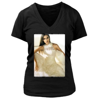 Alessandra Ambrosio Women's Deep V-Neck TShirt