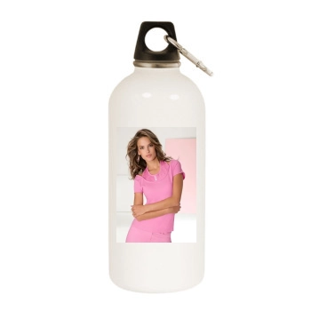 Alessandra Ambrosio White Water Bottle With Carabiner