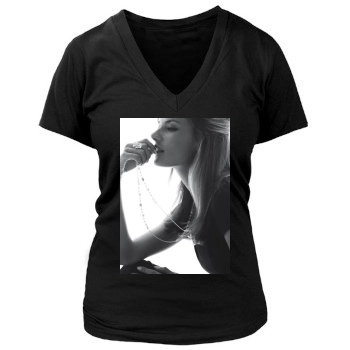 Alessandra Ambrosio Women's Deep V-Neck TShirt