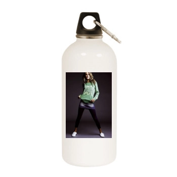 Alessandra Ambrosio White Water Bottle With Carabiner