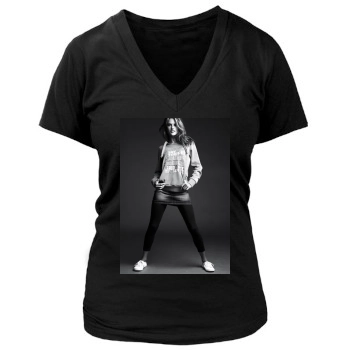 Alessandra Ambrosio Women's Deep V-Neck TShirt