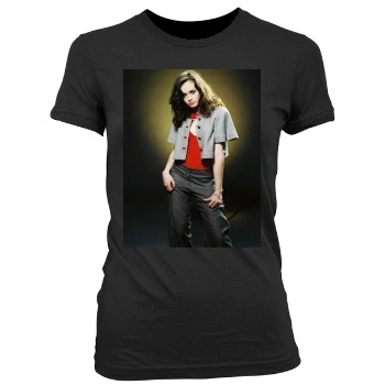 Alexis Bledel Women's Junior Cut Crewneck T-Shirt