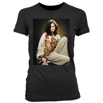 Alexis Bledel Women's Junior Cut Crewneck T-Shirt