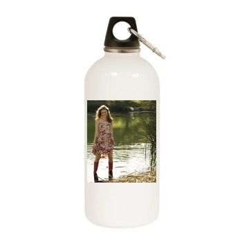 Alicia Silverstone White Water Bottle With Carabiner