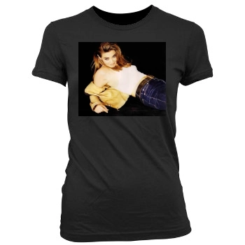 Alicia Silverstone Women's Junior Cut Crewneck T-Shirt