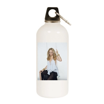 Alicia Silverstone White Water Bottle With Carabiner