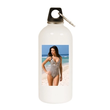 Alina Vacariu White Water Bottle With Carabiner