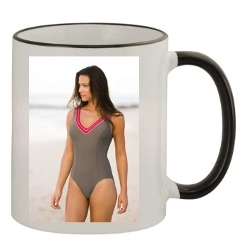 Alina Vacariu 11oz Colored Rim & Handle Mug