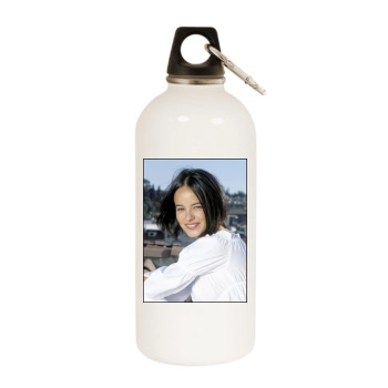 Alizee White Water Bottle With Carabiner