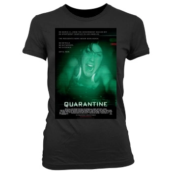 Quarantine (2008) Women's Junior Cut Crewneck T-Shirt