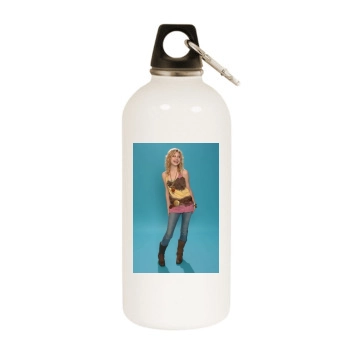 Alyson Michalka White Water Bottle With Carabiner