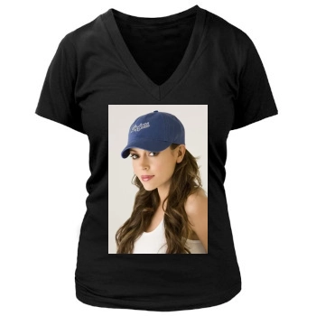 Alyssa Milano Women's Deep V-Neck TShirt